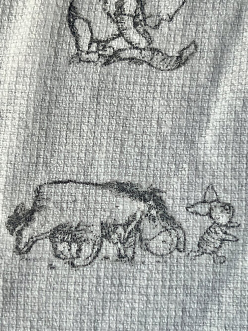 Disney Winnie The Pooh Black & White Graphic Tea Towel 24"x16" Terrycloth - Picture 4 of 9